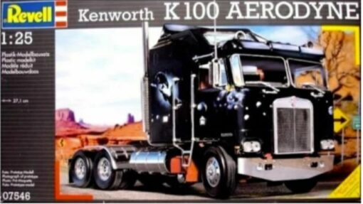 1/25 SCALE REVELL KENWORTH K100 AERODYNE MODEL TRUCK KIT #07546