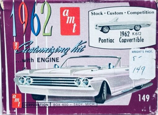 AMT 1/25 1962 Pontiac Convertible 3in1 Advance Customizing Kit Vintage K612C - Image 2
