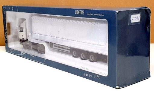 Lion Toys 1/50 Scale Diecast LT09W - Scania Truck & Fridge Trailer - White - Image 4
