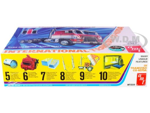 Skill 3 Model Kit International Transtar CO-4070A Truck Tractor 1/25 Scale Model by AMT - Image 2